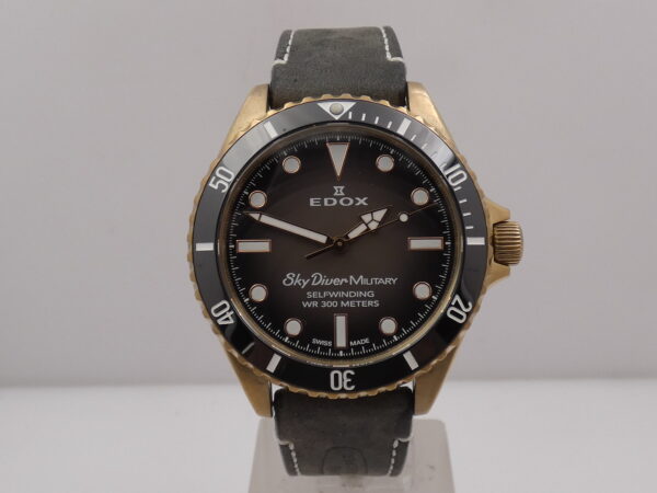 Edox Skydiver Military 80115 BRONZO WITH BOX Limited Edition Automatico