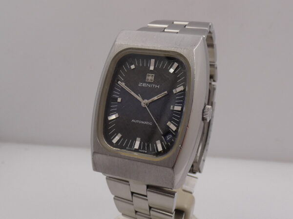 Zenith Surf Automatic ANNI '70s Oversize Tapissè Blue Dial 01-0030-380 Acciaio Braccialato Vintage