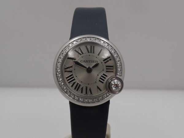 Cartier Ballon Blanc Baron Lady BOX&PAPERS Factory Diamond Bezel ANNO 2021 Acciaio W4BL0002