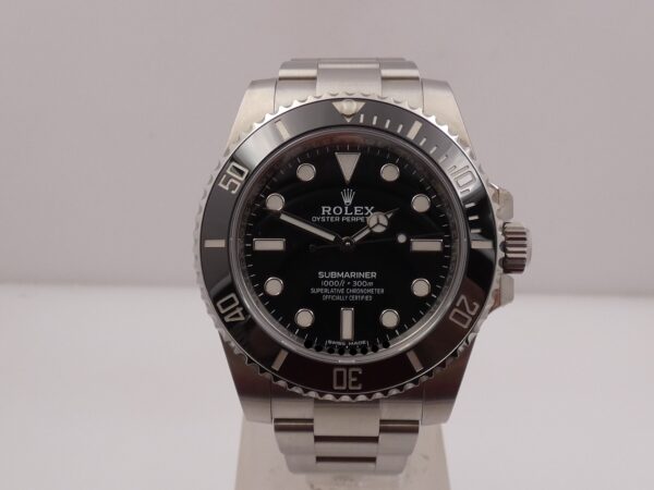 Rolex Submariner No Date 114060 NEW OLD STOCK Full Stickered Chromalight BOX&PAPERS ITALIA 2018 Black Ceramic Bezel Automatico Acciaio