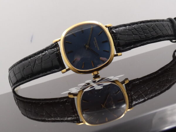 Patek Philippe Golden Ellipse 3544/1 ORO MASSICCIO 18Kt ANNO 1965 Blue Dial Carica Manuale Vintage