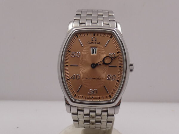 Rarissimo Omega De Ville Prestige Jumping Hour 4553.61.00 Salmon Dial Automatico ANNO 1998 Braccialato Acciaio