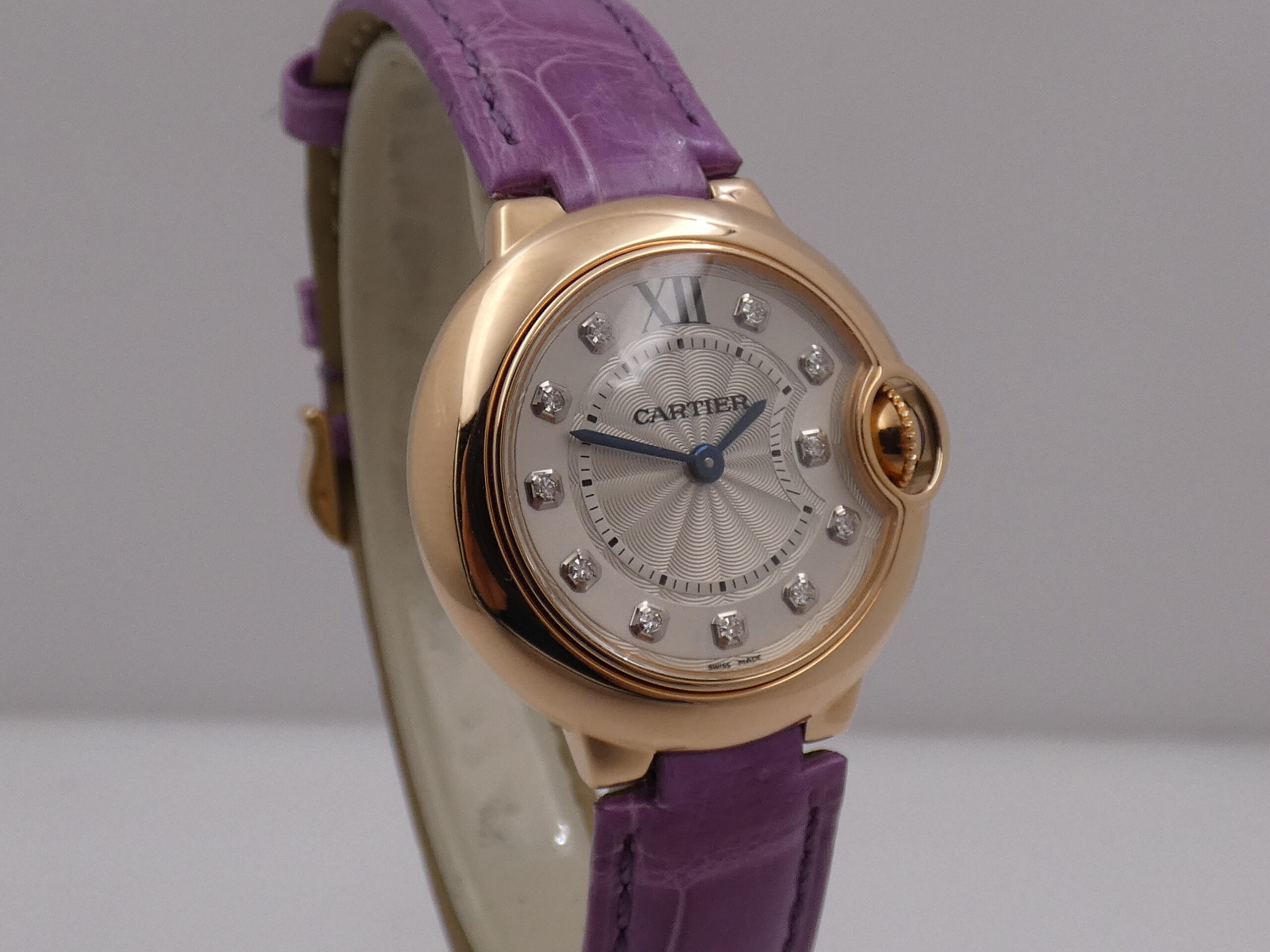 Cartier Ballon Bleu 28mm 3007 Lady Diamonds Dial Oro Rosa 18Kt LIKE NEW With PAPERS Anno 2013 WE902050 - immagine 9