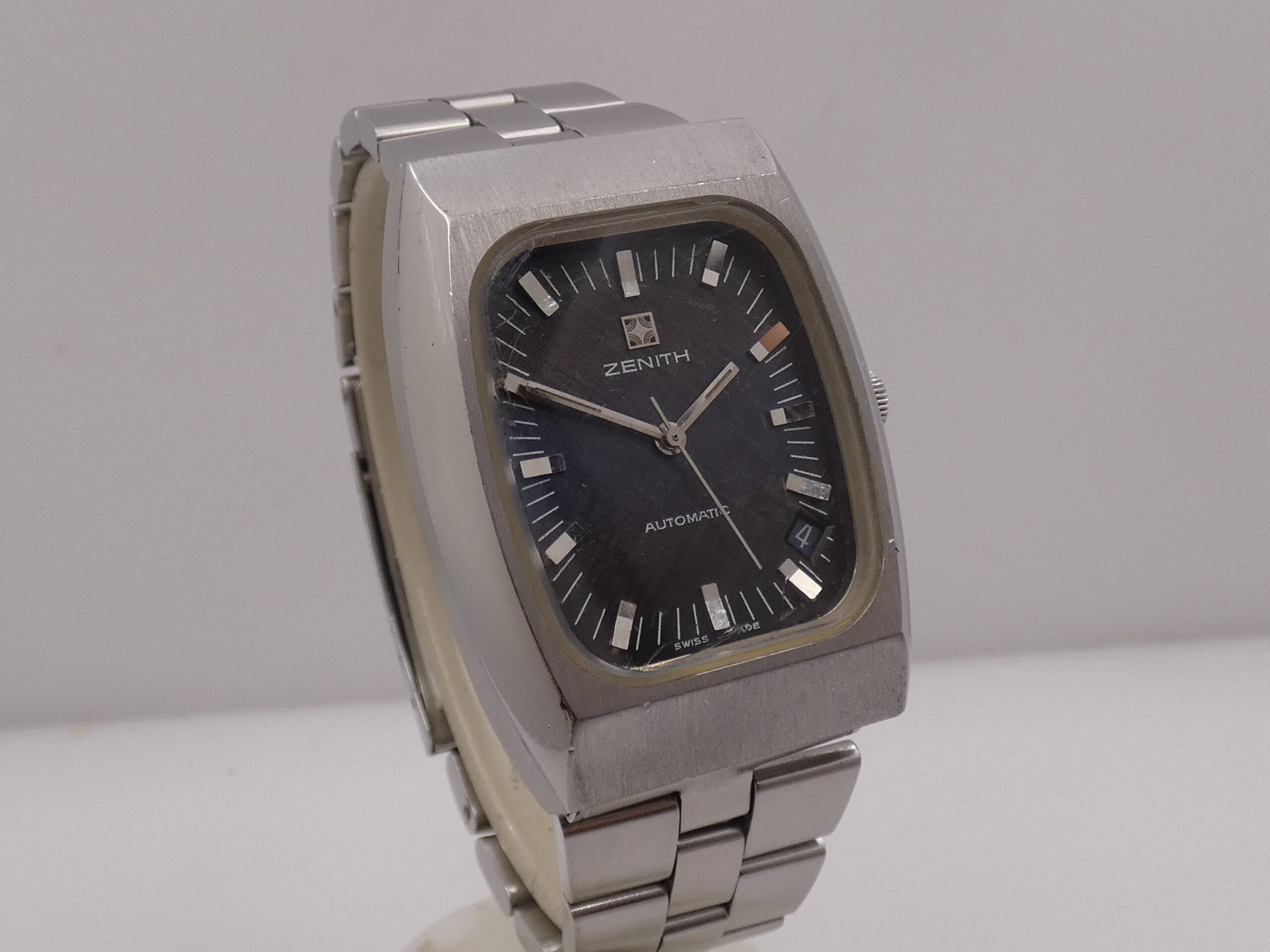 Zenith Surf Automatic ANNI '70s Oversize Tapissè Blue Dial 01-0030-380 Acciaio Braccialato Vintage - immagine 9