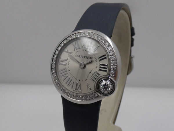 Cartier Ballon Blanc Baron Lady BOX&PAPERS Factory Diamond Bezel ANNO 2021 Acciaio W4BL0002