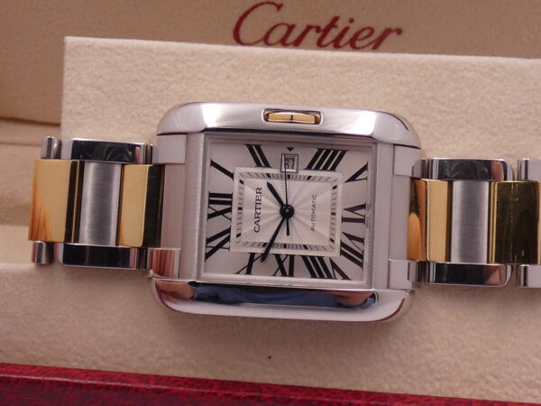 Cartier Tank Anglaise BOX&PAPERS Automatico Acciaio & Oro 18Kt TOP CONDITION Anno 2016 W5310047-3511