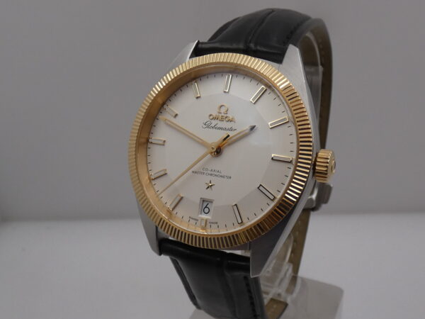 Omega Globemaster Constellation Cronometro Co-Axial GHIERA ORO 18Kt BOX&PAPERS Anno 2016 PIE PAN DIAL Automatico Acciaio 130.23.39.21.02.001