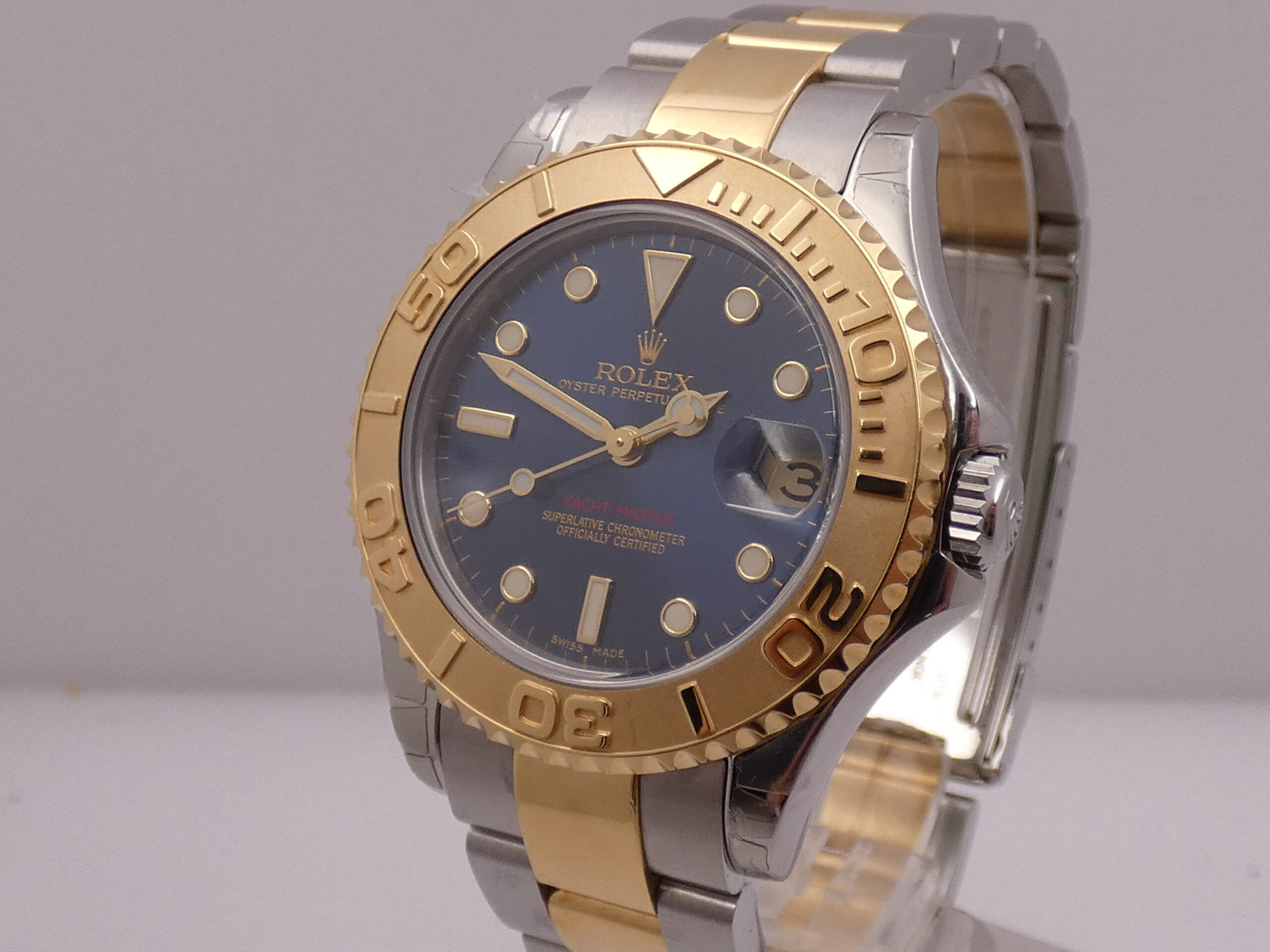 Rolex Yacht-Master 168623 Oro 18Kt & Acciaio TOP CONDITION Automatico ANNO 2002 Blue Dial Bracciale Oyster - immagine 9