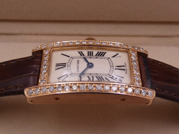 Cartier Tank Américaine 2503 ORO ROSA 18Kt Diamonds Bezel & Lugs ANNI '90 for Ladies W2607456