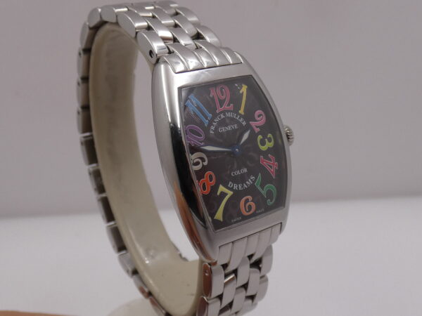 Franck Muller Color Dreams Curvex Lady 1752 QZ Black Dial With BOX TOP CONDITION Acciaio Braccialato