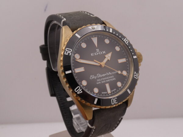 Edox Skydiver Military 80115 BRONZO WITH BOX Limited Edition Automatico