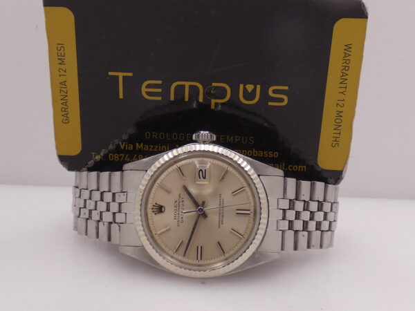 Rolex Datejust 36 1601 Ghiera Oro Bianco18Kt Anno1971 Bracciale Jubilee Automatico Acciaio