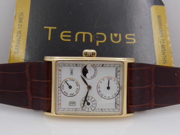 IWC Novecento Calendario Perpetuo Fasi Luna 3545 FULL SET Oro Massiccio 18Kt Anno 1989 Automatico