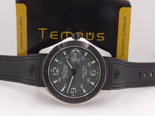Paul Picot Army Time Flyingstar 9153 BOX PAPERS & TAG PRICE ANNO 2023 Automatico Acciaio