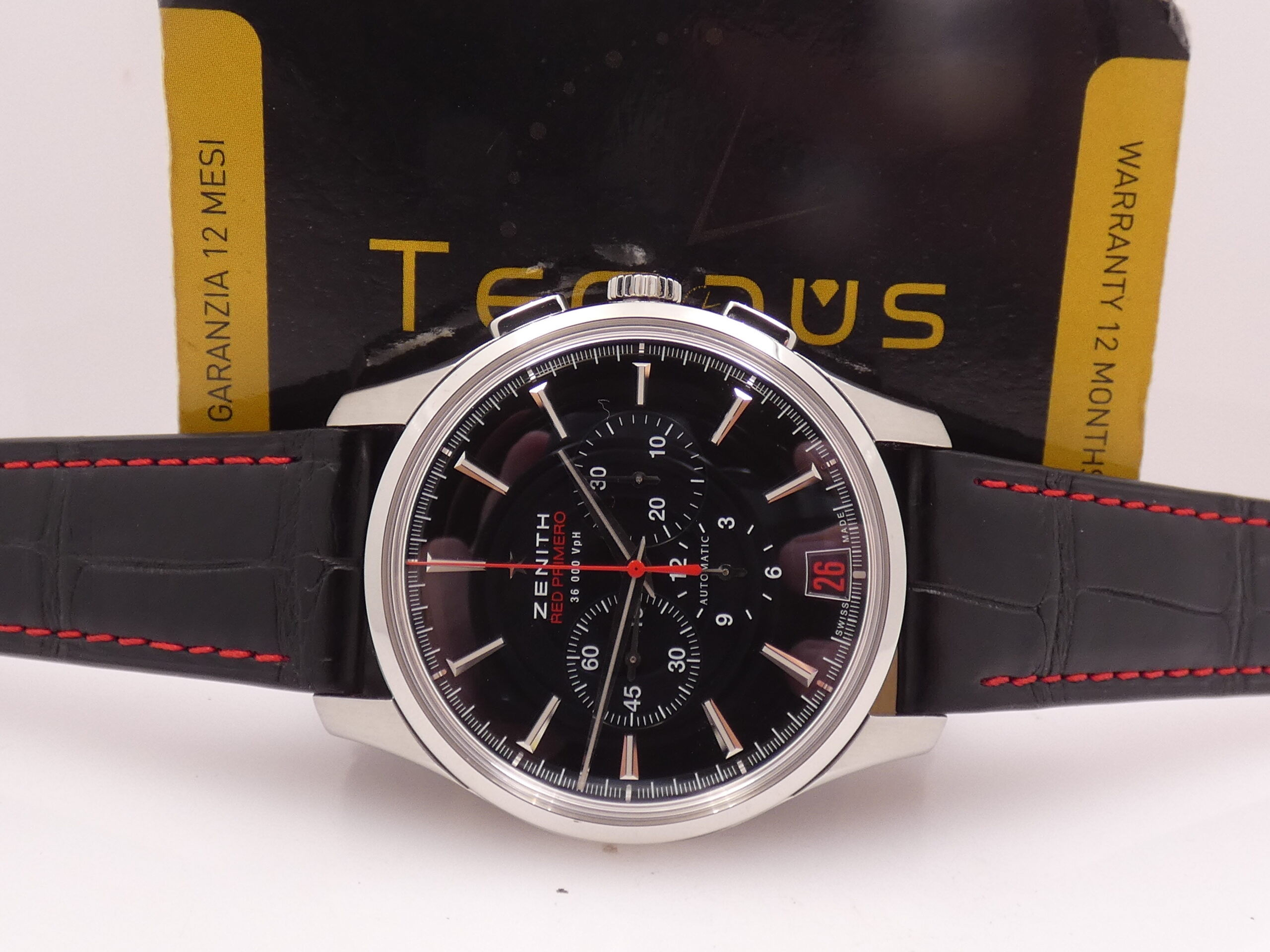 Cronografo Zenith Captain Red Primero 03.2115.400 BOX&PAPERS LIMITED EDITION 500 pezzi al MONDO Automatico Acciaio - immagine 2