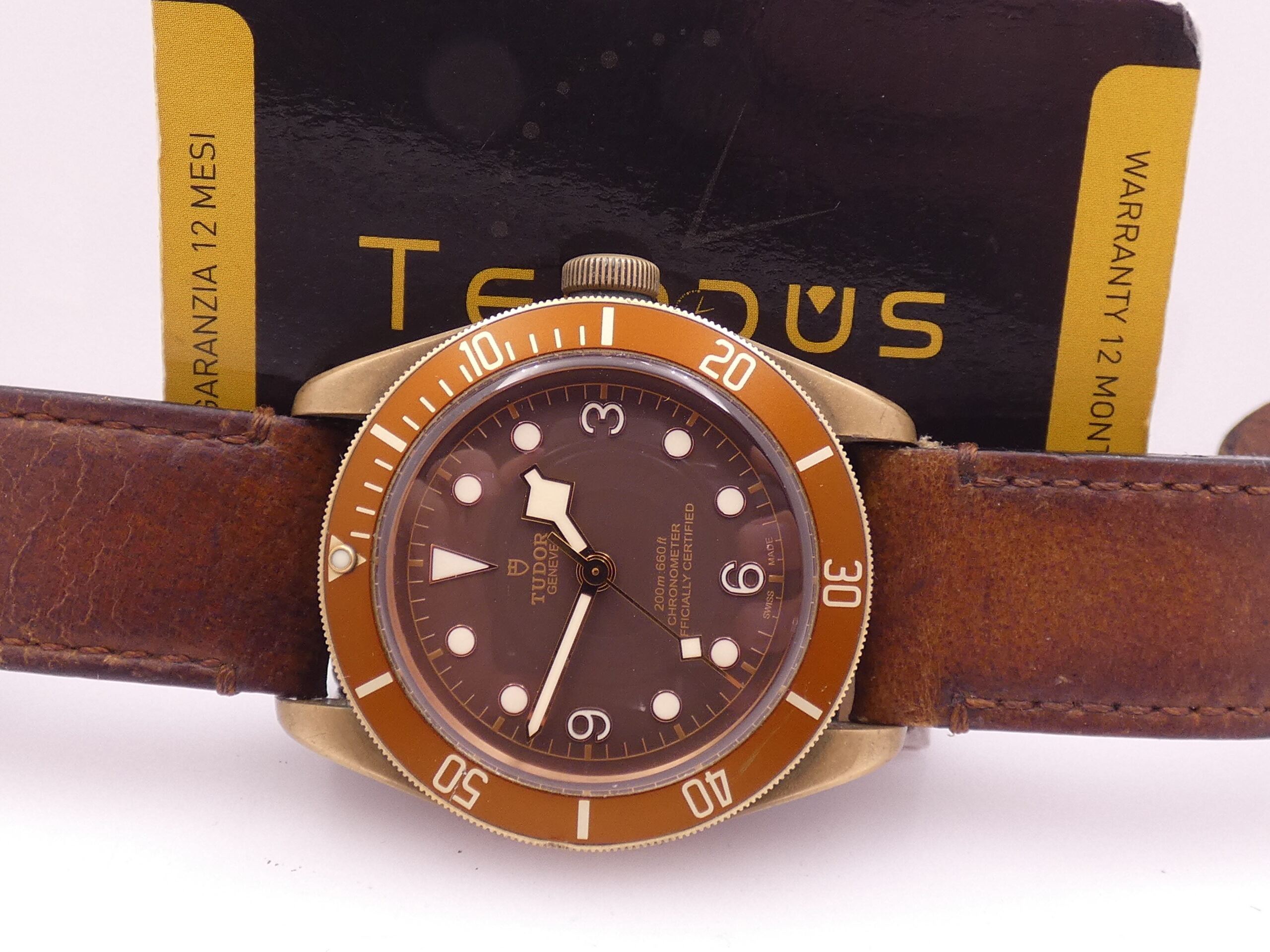 Tudor Heritage Black Bay Bronze 79250BM With BOX Three Straps Automatic Chronometer Brown Dial - immagine 2