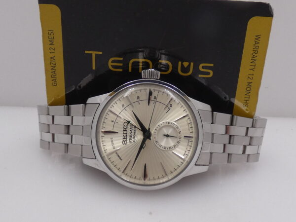 Seiko Presage Power Reserve SUNBRUST DIAL BOX&PAPERS Anno 2019 Automatico Acciaio Braccialato