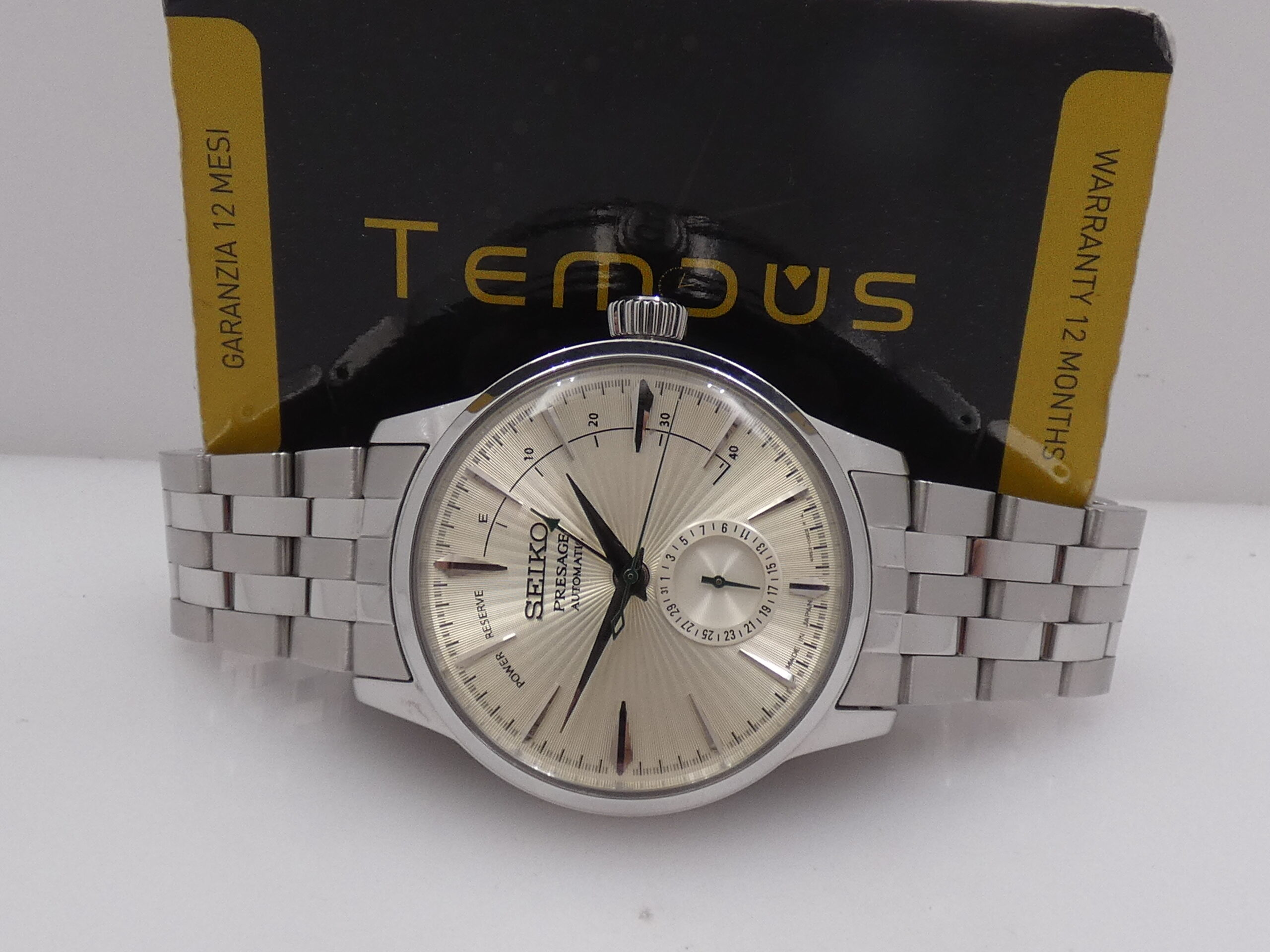 Seiko Presage Power Reserve SUNBRUST DIAL BOX&PAPERS Anno 2019 Automatico Acciaio Braccialato - immagine 2