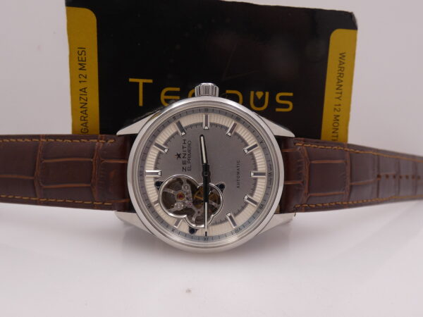 Zenith El Primero Synopsis Open Hearth TOP CONDITION WITH PAPERS Automatico Acciaio 03.2170.4613