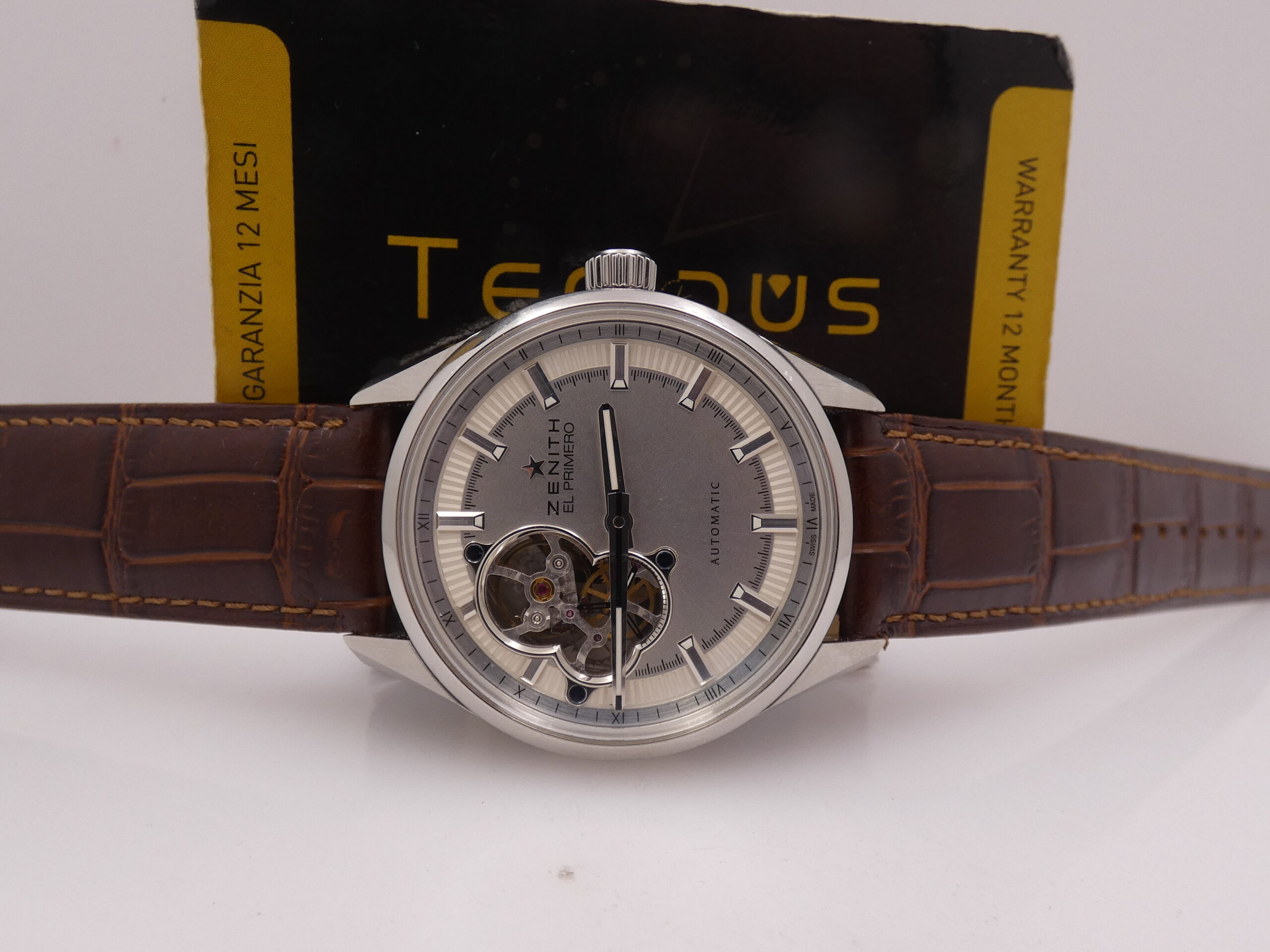 Zenith El Primero Synopsis Open Hearth TOP CONDITION WITH PAPERS Automatico Acciaio 03.2170.4613 - immagine 2