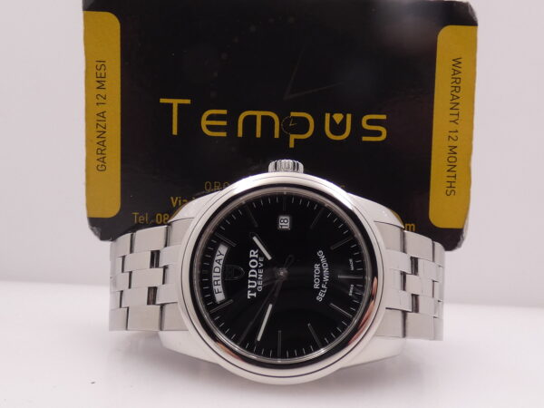 Tudor Glamour Date-Day 39mm 56000 LIKE NEW Automatico Black Dial Acciaio OROLOGIO TOP