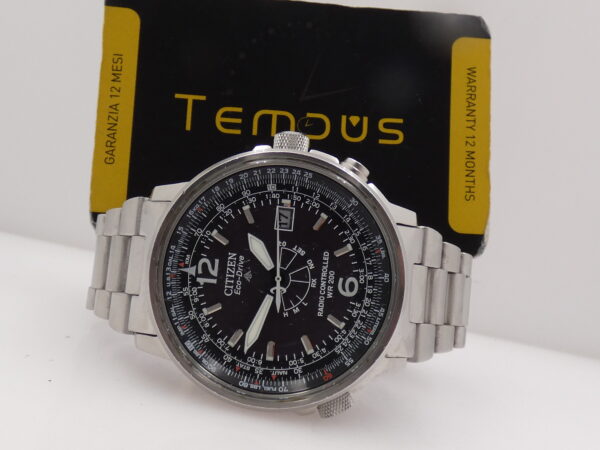 Citizen Promaster Pilot Eco-Drive RadioControlled Calendario Perpetuo Accaio Anni 2000's Ref. AS2020-53E