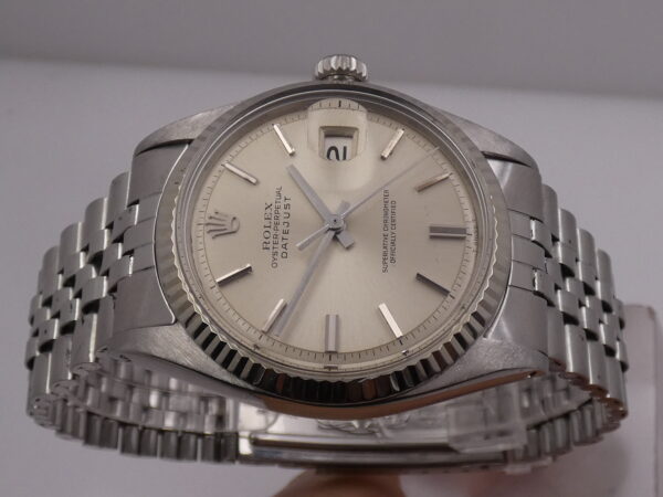 Rolex Datejust 36 1601 Ghiera Oro Bianco18Kt Anno1971 Bracciale Jubilee Automatico Acciaio