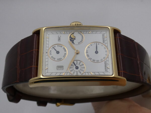 IWC Novecento Calendario Perpetuo Fasi Luna 3545 FULL SET Oro Massiccio 18Kt Anno 1989 Automatico