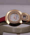 Chopard Happy Diamonds Double Circle MOP DIAL 18Kt Rose Gold FULL SET Factory Diamonds 204412-5001 Wonderful Watch For Ladies