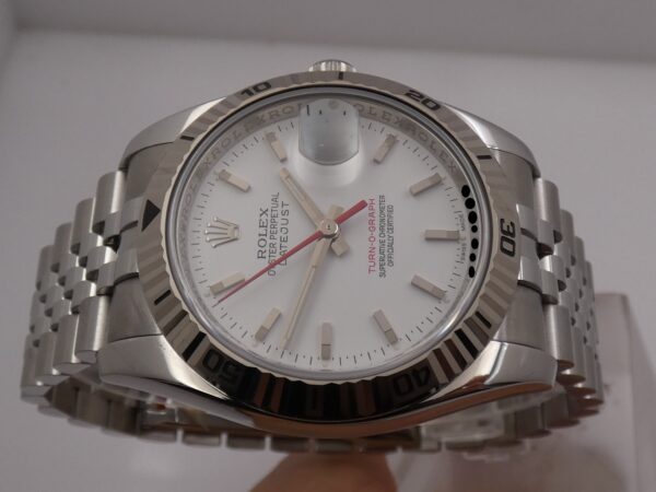 Rolex Datejust Turn-O-Graph 116264 TOP CONDITION Ghiera Oro Bianco 18Kt BOX&PAPERS MAI LUCIDATO Anno 2008 Automatico Bracciale Jubilee