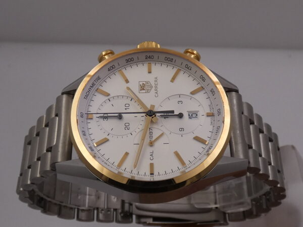 Cronografo TAG Heuer Carrera Calibre 1887 CAR2150 TOP CONDITION Ghiera Oro 18Kt FULL SET Anno 2012 Automatico Braccialato
