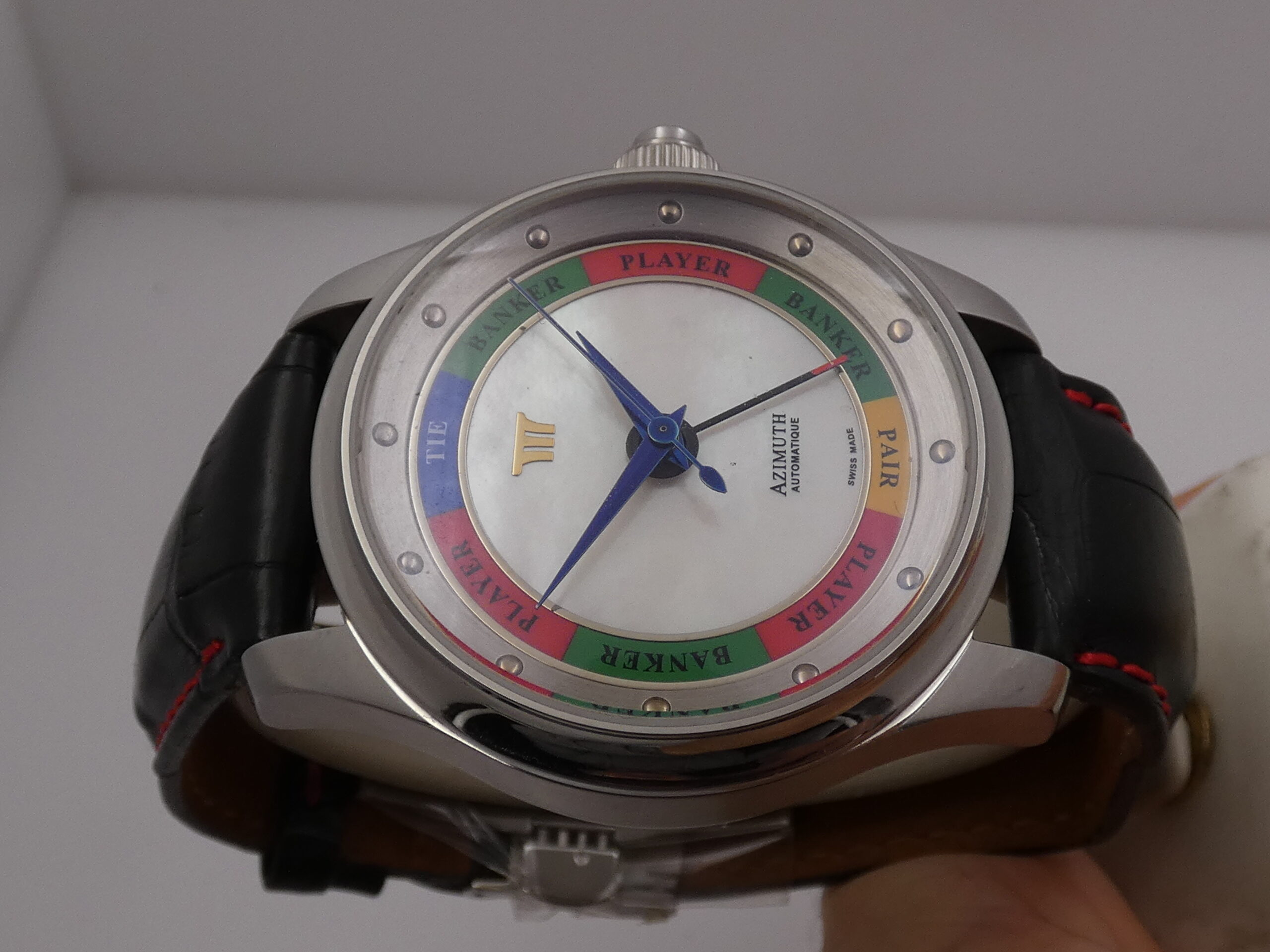 Azimuth Baccarat Marina Bay Sands NEW OLD STOCK Special Edition 42mm MOP DIAL Automatico Acciaio