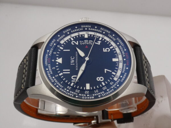 IWC Pilot Worldtimer IW3262 BOX&PAPERS Cinturino Santoni Automatico Acciaio Anni 2012 - 2016