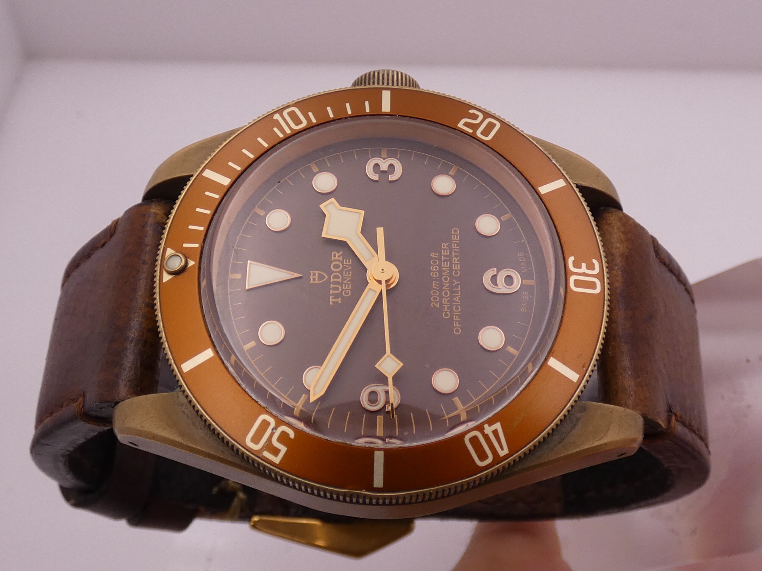 Tudor Heritage Black Bay Bronze 79250BM With BOX Three Straps Automatic Chronometer Brown Dial