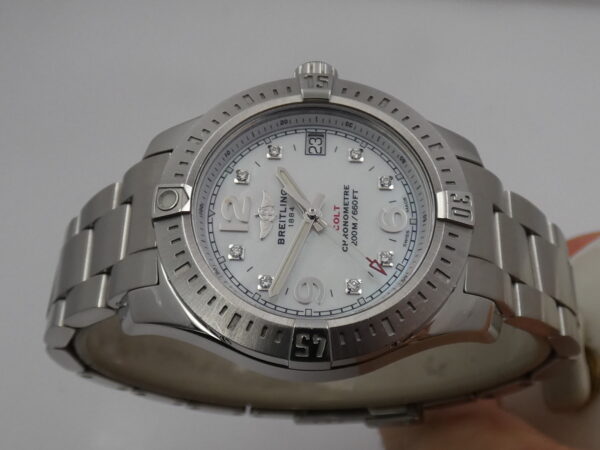 Breitling Colt Lady 33mm A77388 M.O.P. & DIAMONDS DIAL BOX&PAPERS Anno 2017 Acciaio Braccialato