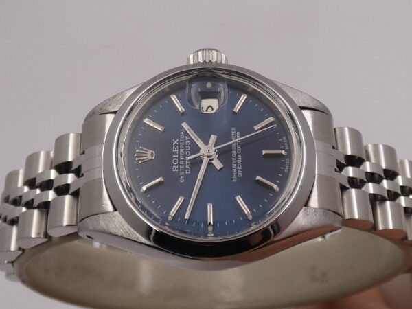 Rolex Lady-Datejust 6916 26mm Bracciale JUBILEE Anno 1977 Blue Soleil Dial Automatico Acciaio