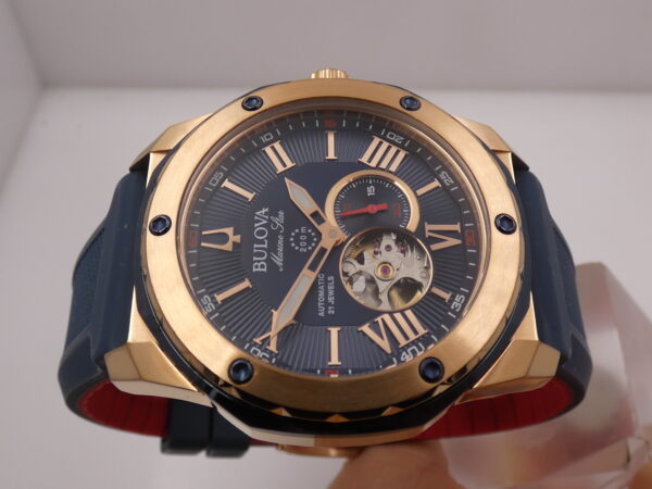 Bulova Marine Star 98A227 Rose G.F. Open Heart Automatico Acciaio