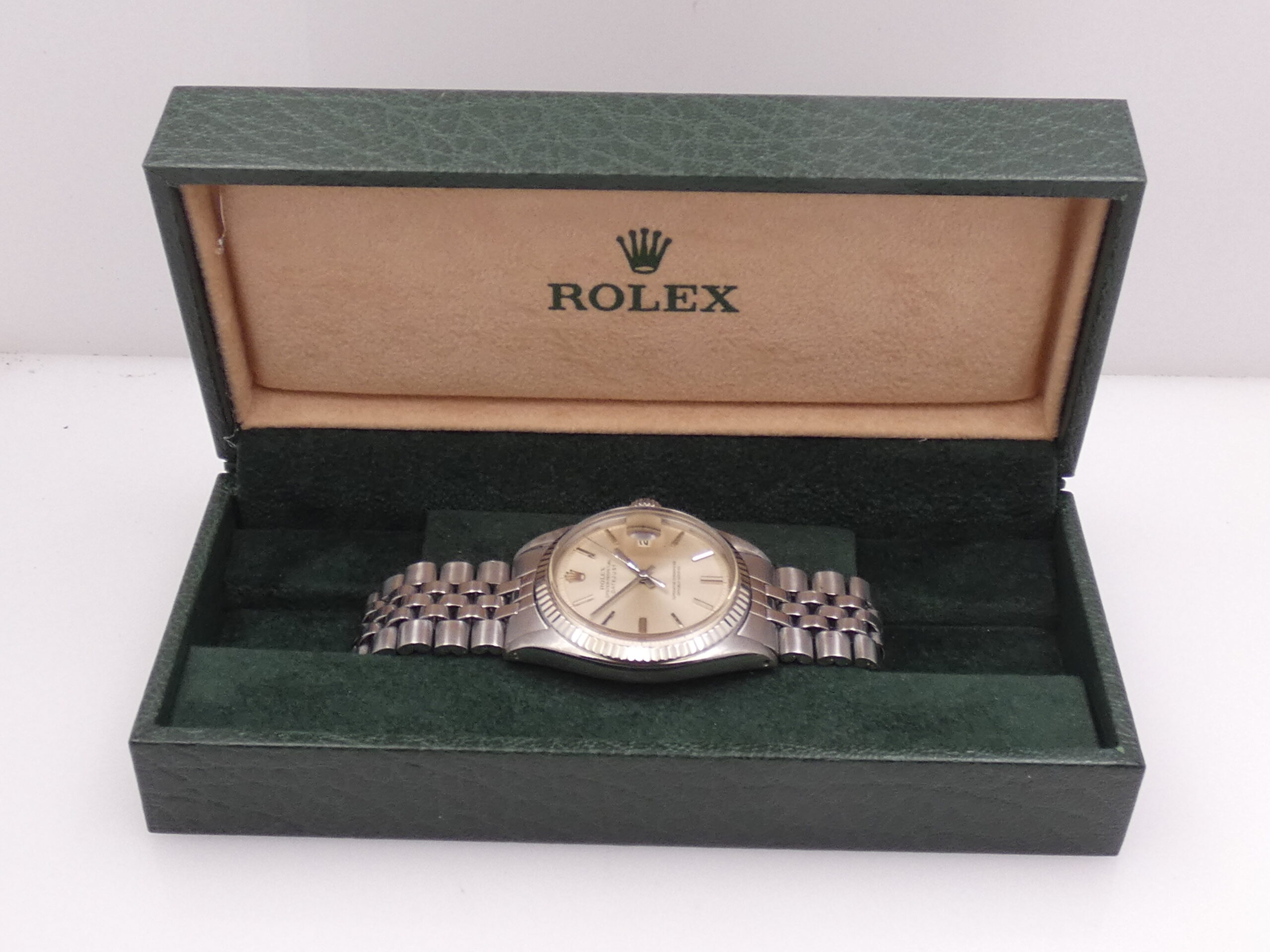 Rolex Datejust 36 1601 Ghiera Oro Bianco18Kt Anno1971 Bracciale Jubilee Automatico Acciaio - immagine 11