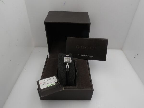 Gucci G Mini Lady 102 N.O.S. Full Pavè Diamonds Dial BOX&PAPERS New Old Stock Stainless Steel