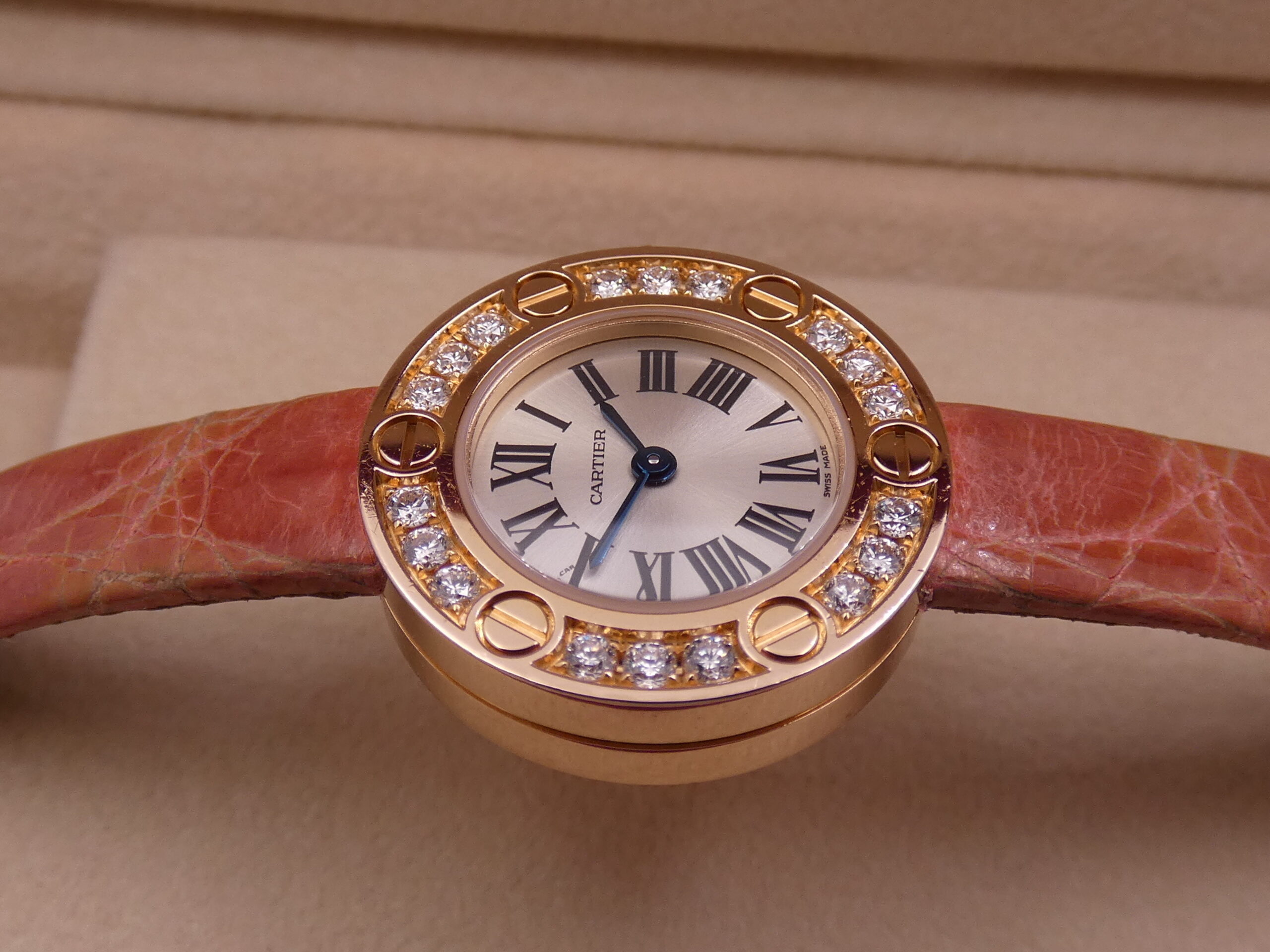 Cartier Love Lady 2977 Factory Diamonds Bezel Oro Rosa 18Kt WITH PAPERS Anno 2008 WE800631 - immagine 11