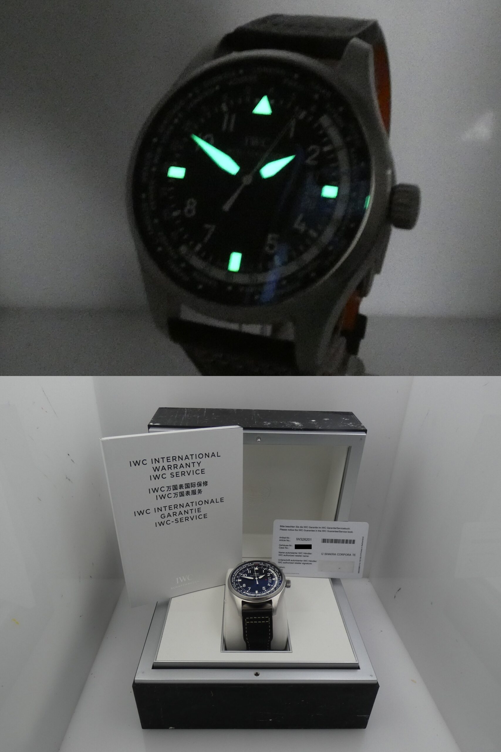 IWC Pilot Worldtimer IW3262 BOX&PAPERS Cinturino Santoni Automatico Acciaio Anni 2012 - 2016 - immagine 11