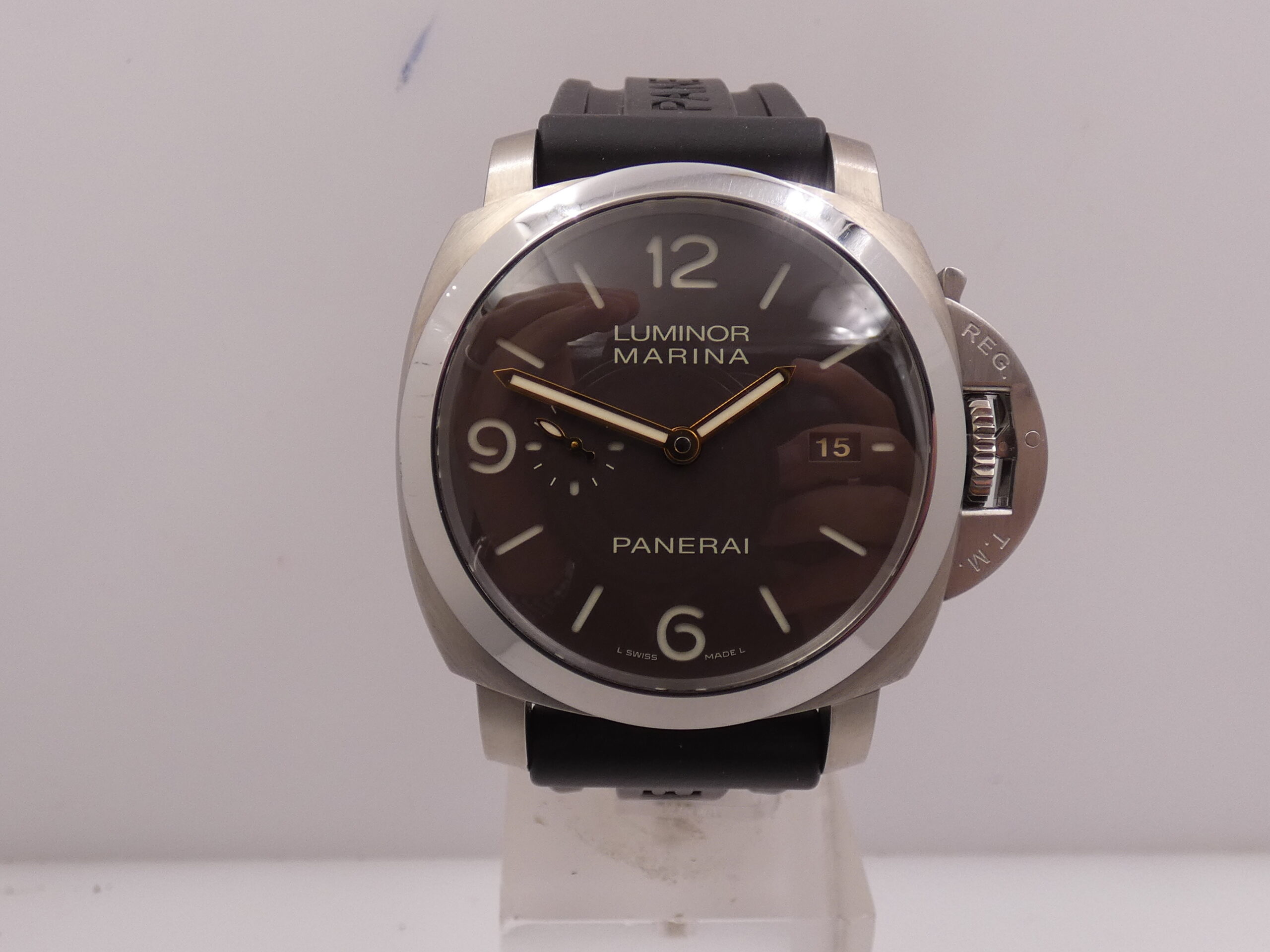 Panerai Luminor Marina 1950 3 Days Automatico TABACCO DIAL PAM00351 Titanio BOX&PAPERS Anno 2015 OP6898 LIMITED EDITION 1200pz AL MONDO - immagine 11
