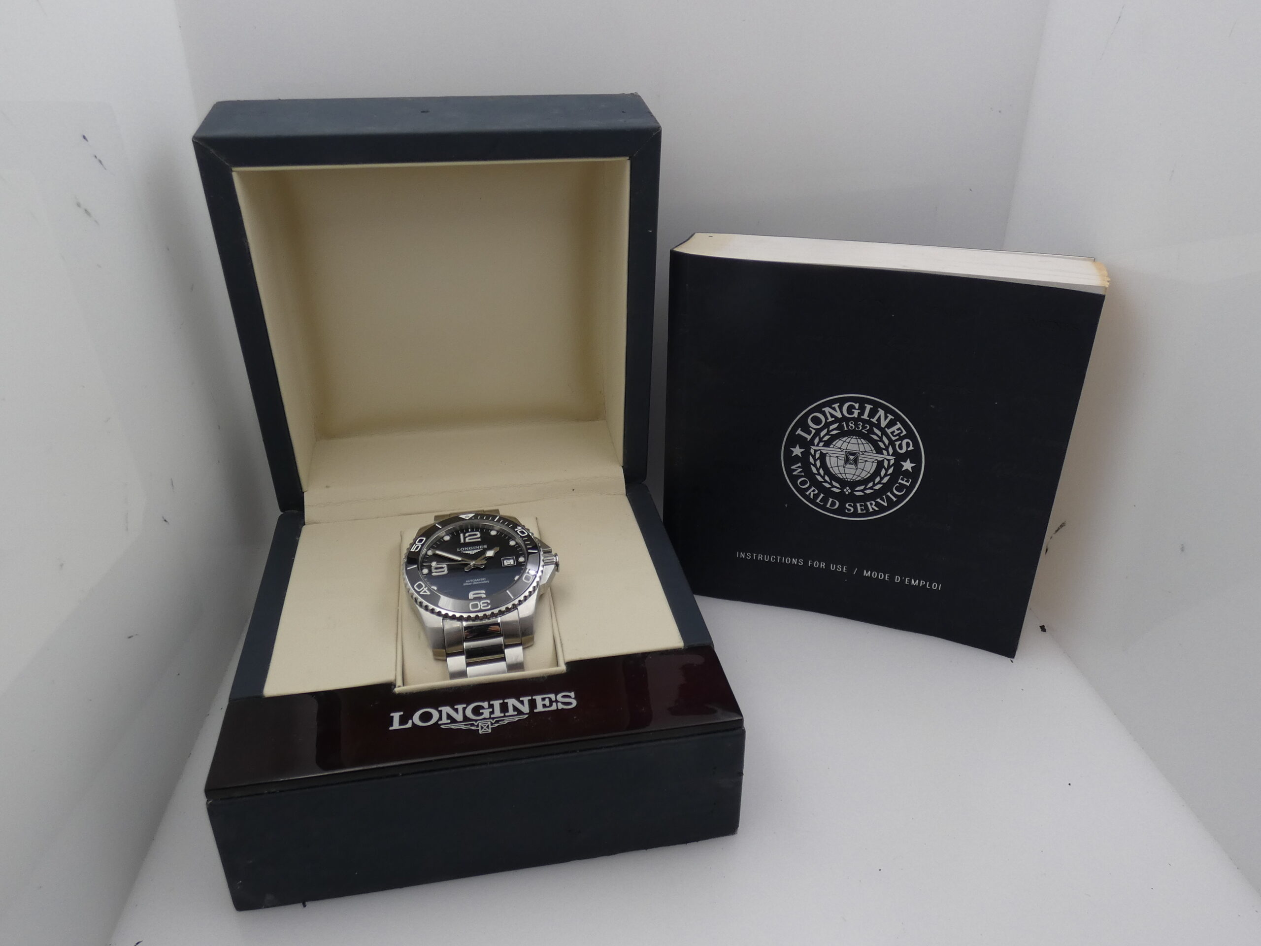 Longines HydroConquest 41mm Automatico With BOX Ghiera in Ceramica L3.781.4 Braccialato Acciaio - immagine 11