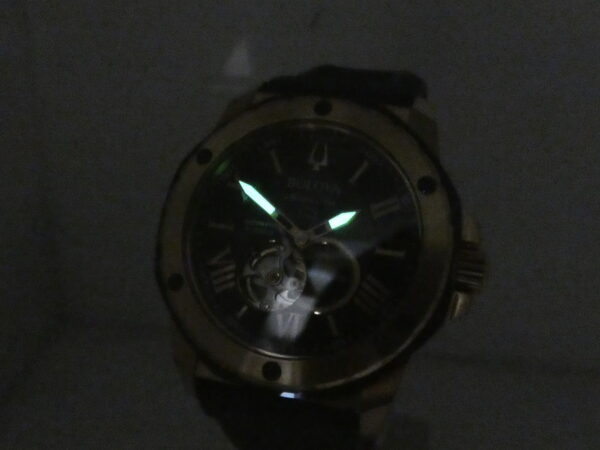 Bulova Marine Star 98A227 Rose G.F. Open Heart Automatico Acciaio