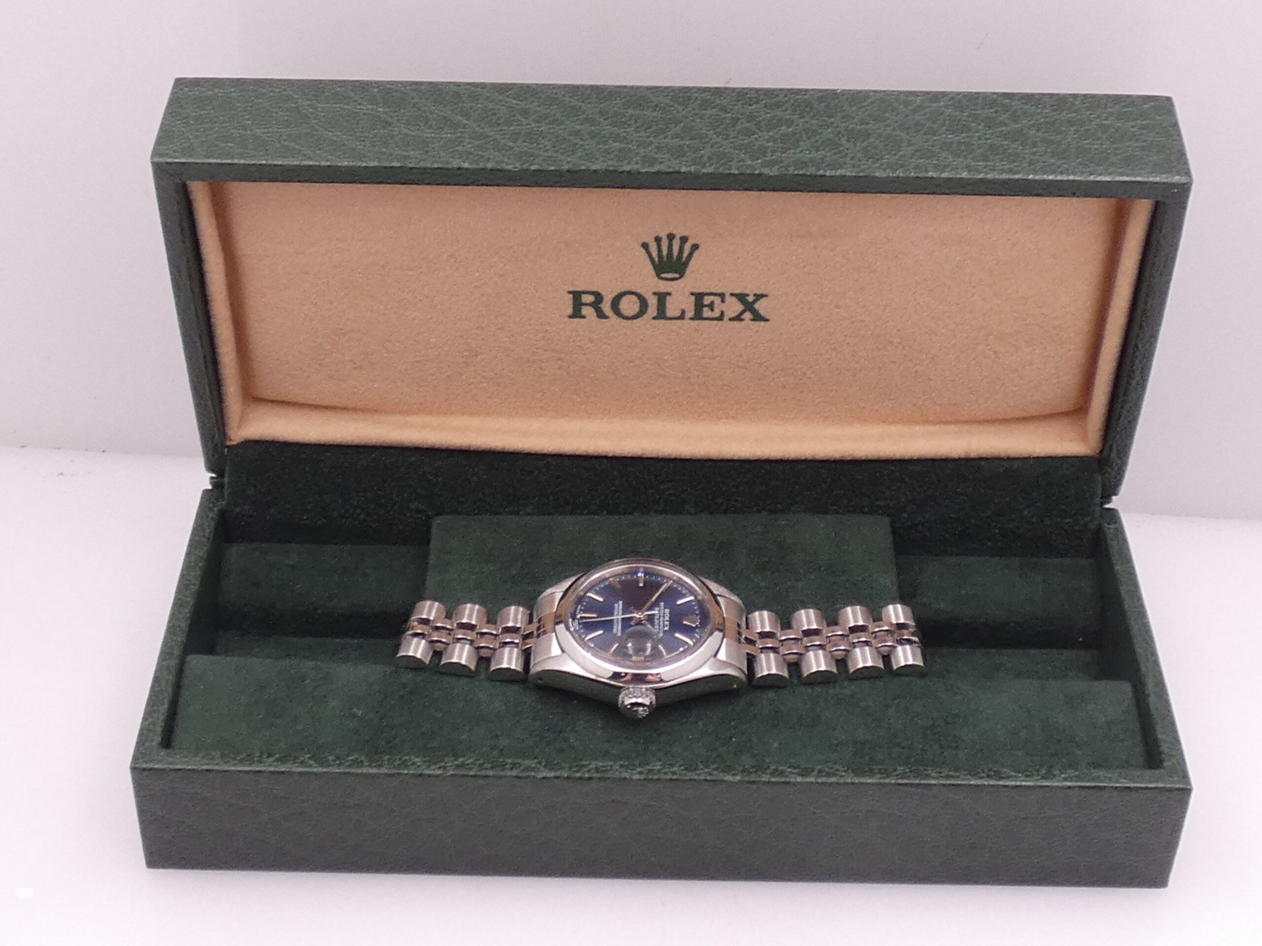 Rolex Lady-Datejust 6916 26mm Bracciale JUBILEE Anno 1977 Blue Soleil Dial Automatico Acciaio - immagine 11