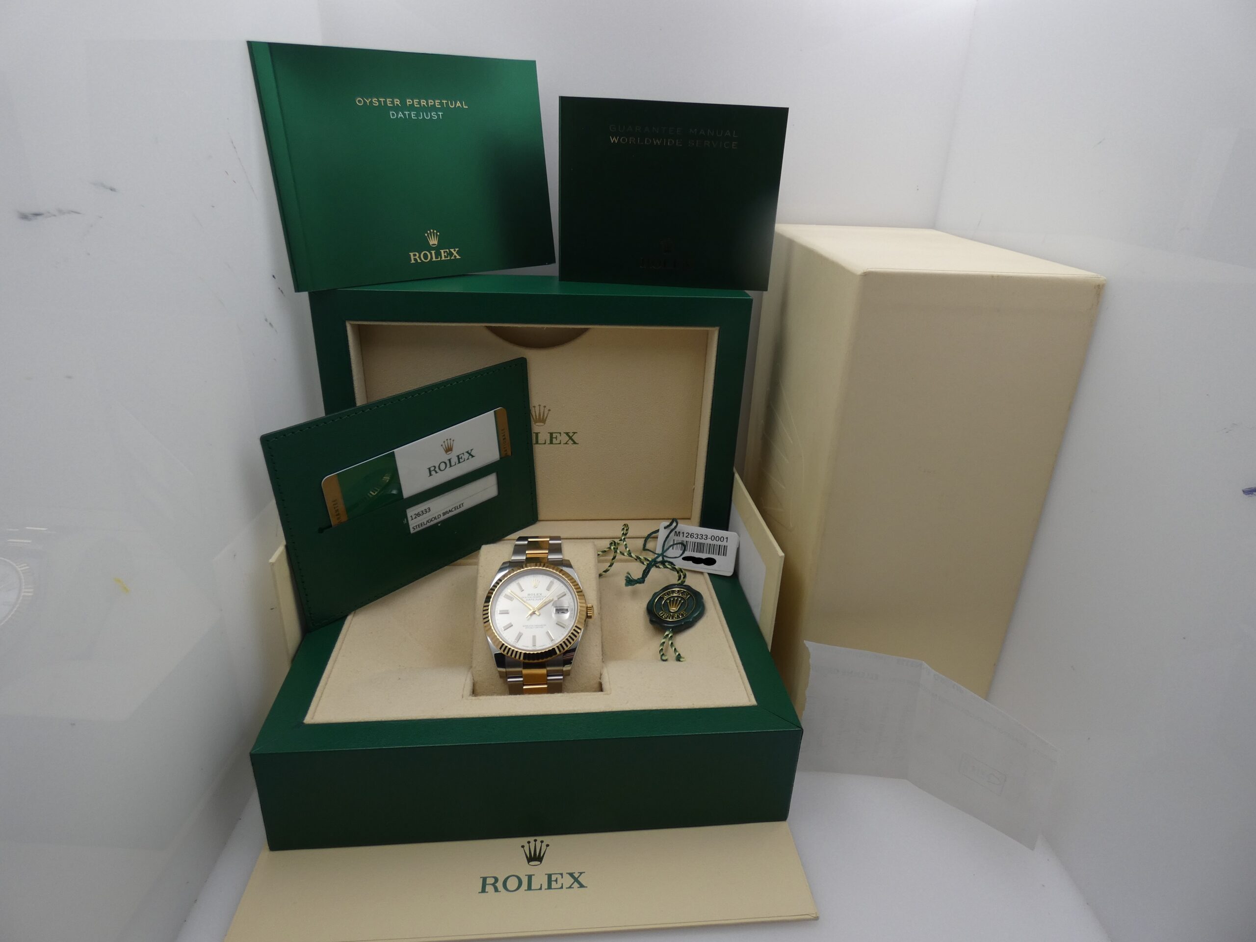 Rolex Datejust 41 126333 TOP CONDITION Oro 18Kt & Acciaio BOX&PAPERS ITALIA 2019 Unico Proprietario Automatico Bracciale Oyster - immagine 12