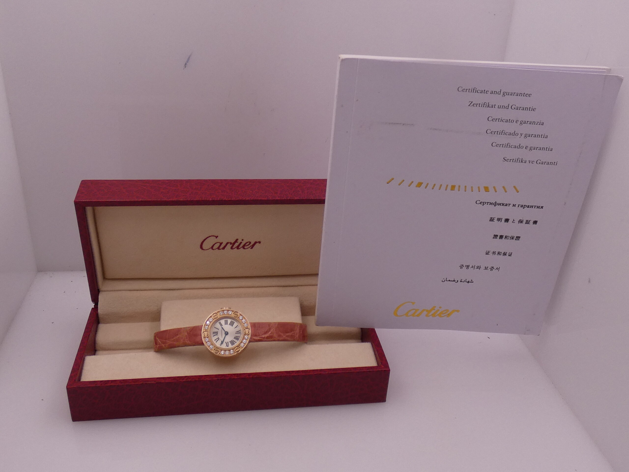 Cartier Love Lady 2977 Factory Diamonds Bezel Oro Rosa 18Kt WITH PAPERS Anno 2008 WE800631 - immagine 12