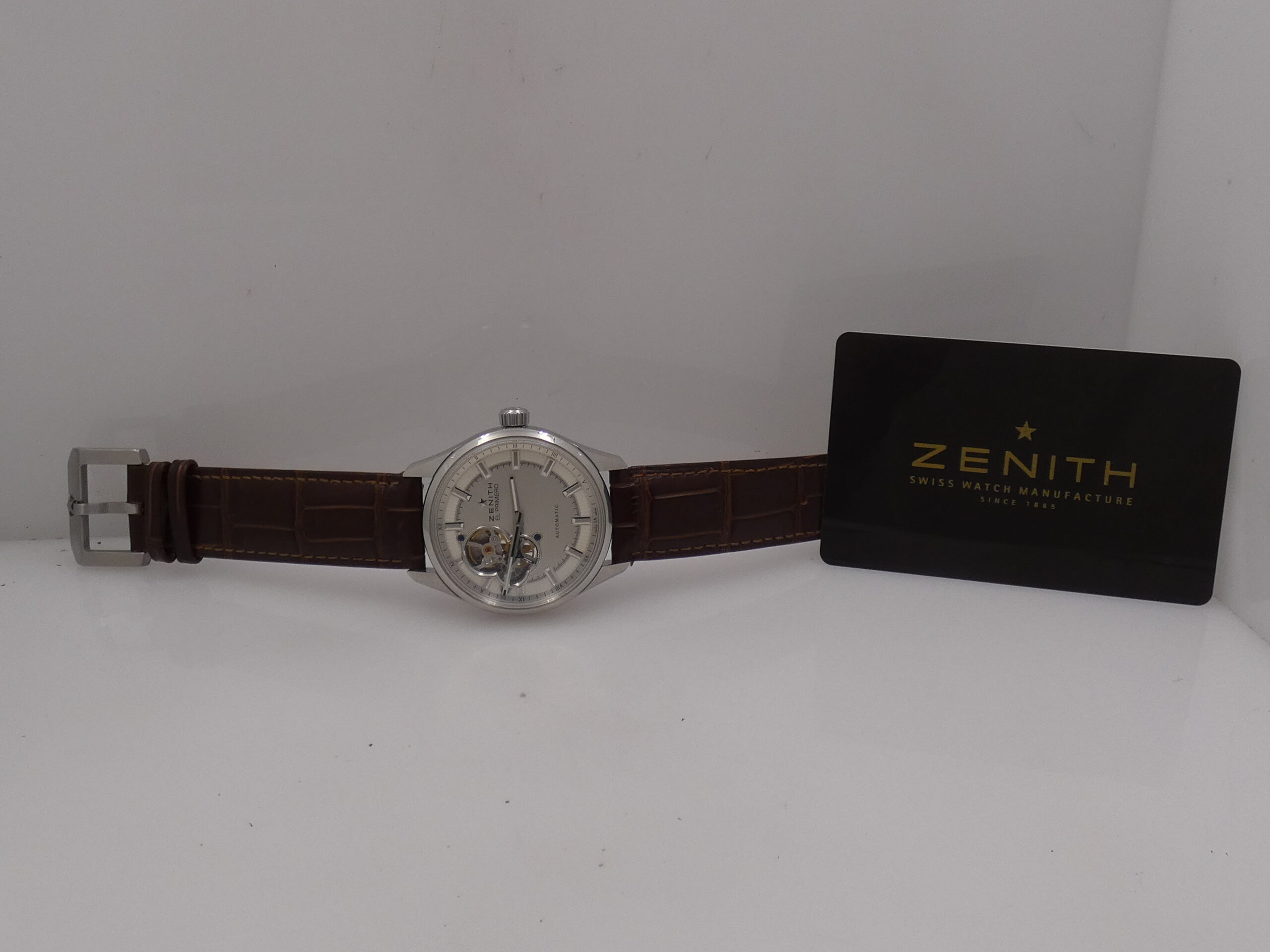 Zenith El Primero Synopsis Open Hearth TOP CONDITION WITH PAPERS Automatico Acciaio 03.2170.4613 - immagine 12