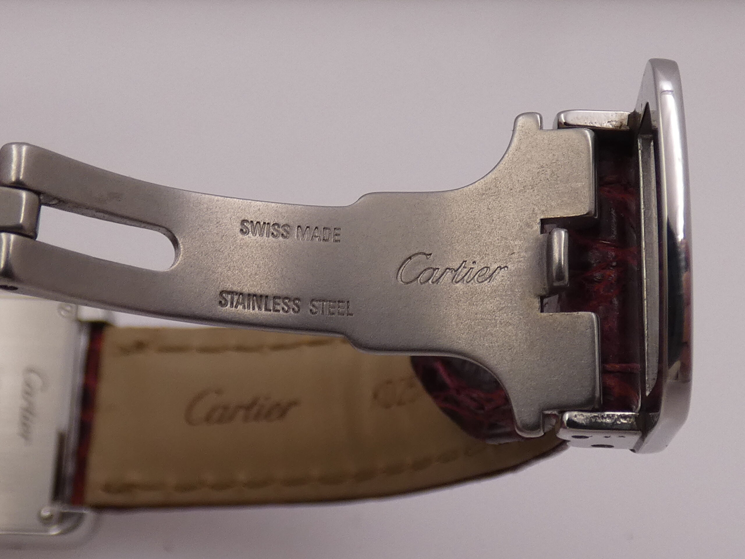 Cartier Tank Solo 3170 - W5200005 For Ladies Cinturino Originale In Pelle Acciaio - immagine 13