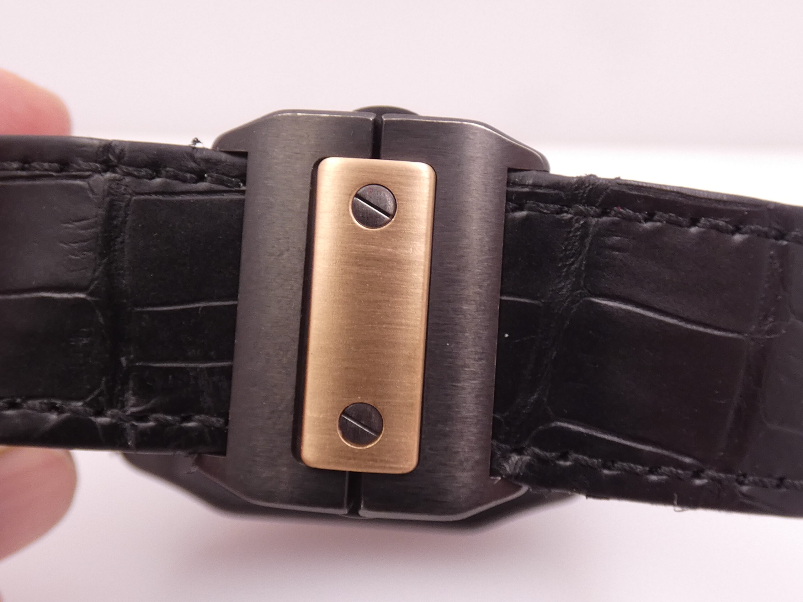 Cronografo Cartier Santos 100 XL 3104 Titanio & Acciaio BOX&PAPERS Ghiera Oro Rosa 18Kt ANNO 2009 Automatico W2020004 - immagine 14